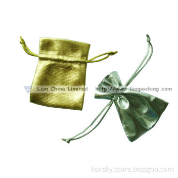 Metallic Gift Drawstring Pouch
